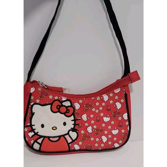 Hello Kitty Sanrio Red Handbag Purse Zip Closure - Picture 6 of 9
